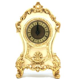 Trukado Table clock Baroque style cream-gold