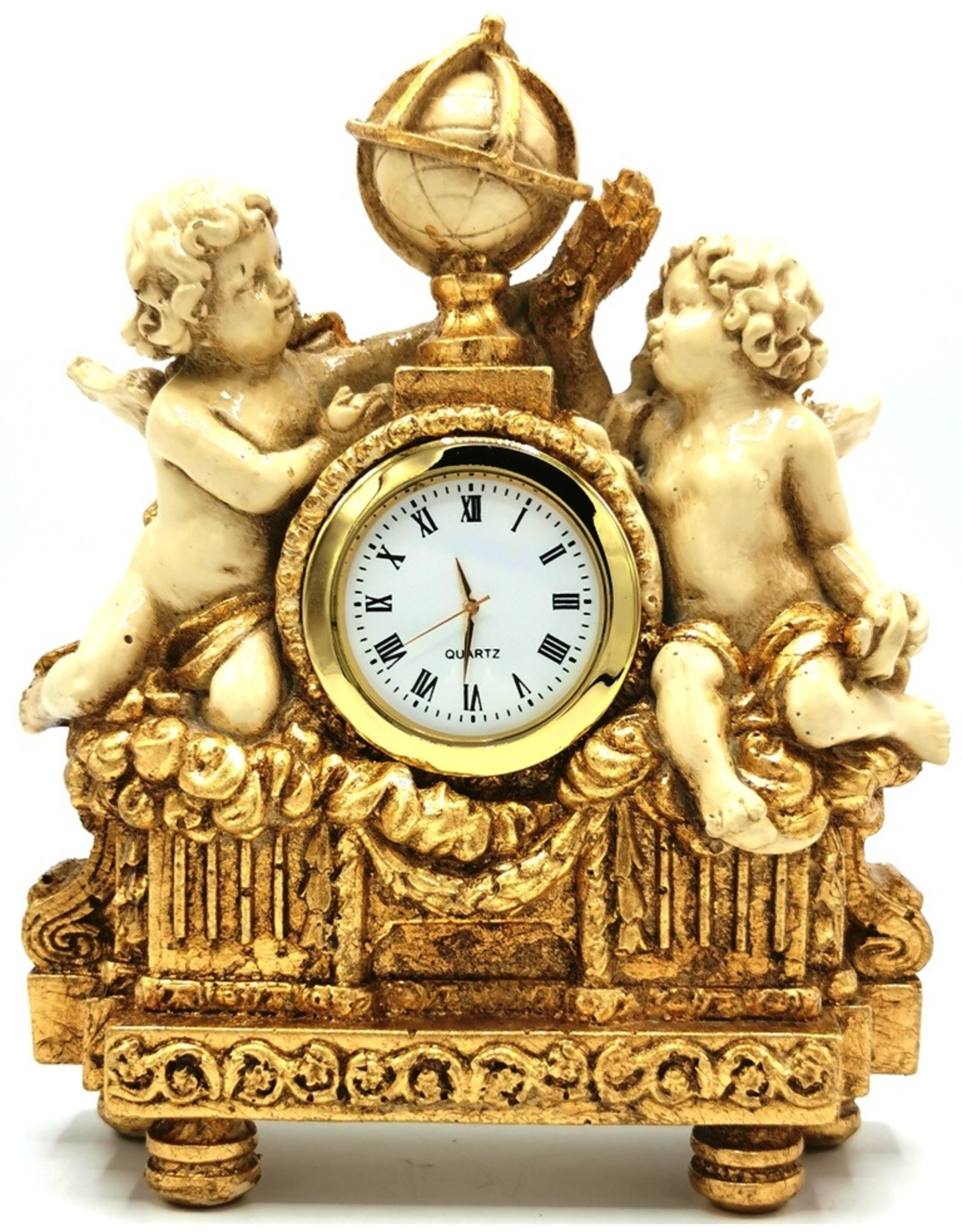 Trukado Miscellaneous - Table clock Baroque style Cherubs cream-gold