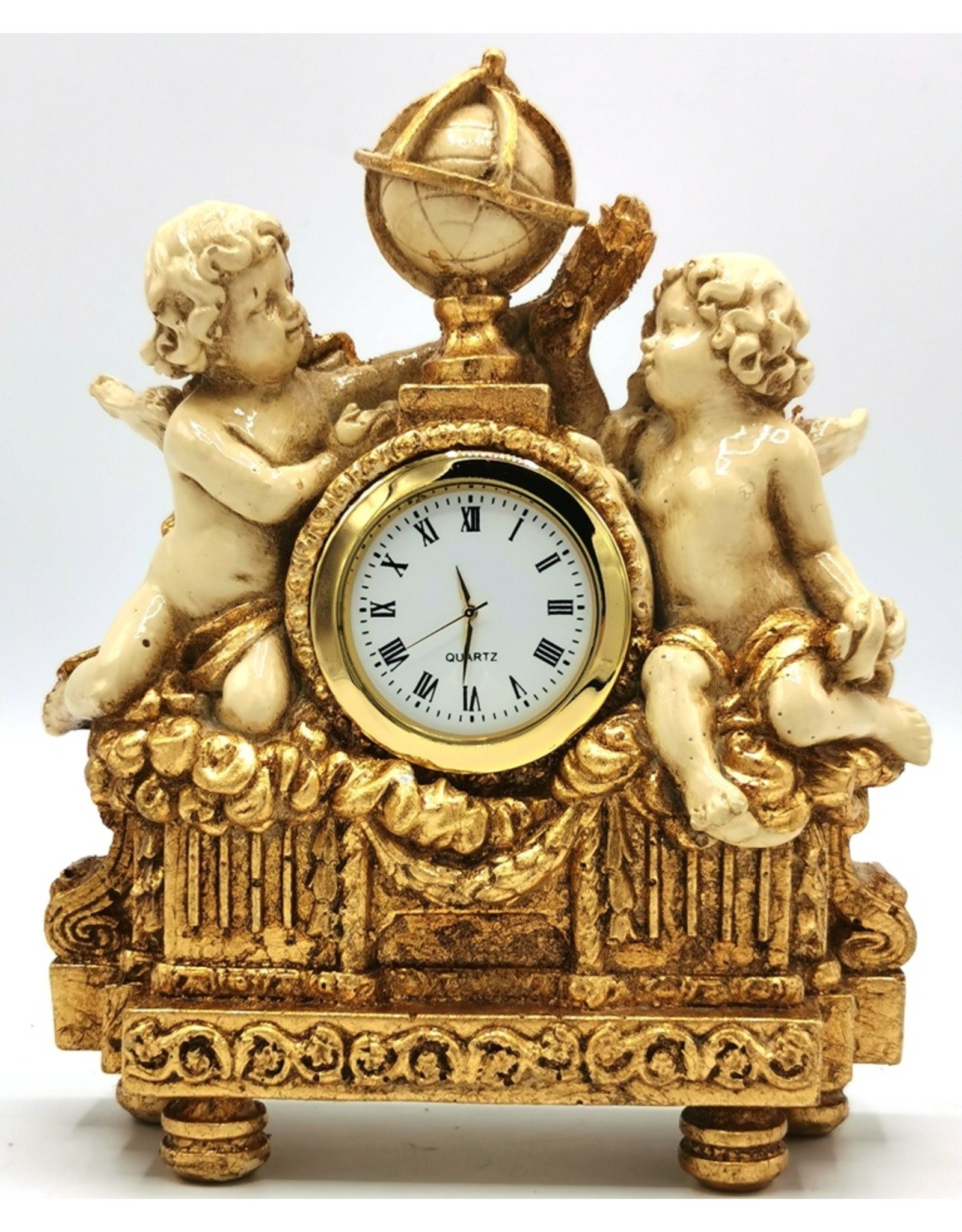 Trukado Miscellaneous - Table clock Baroque style Cherubs cream-gold