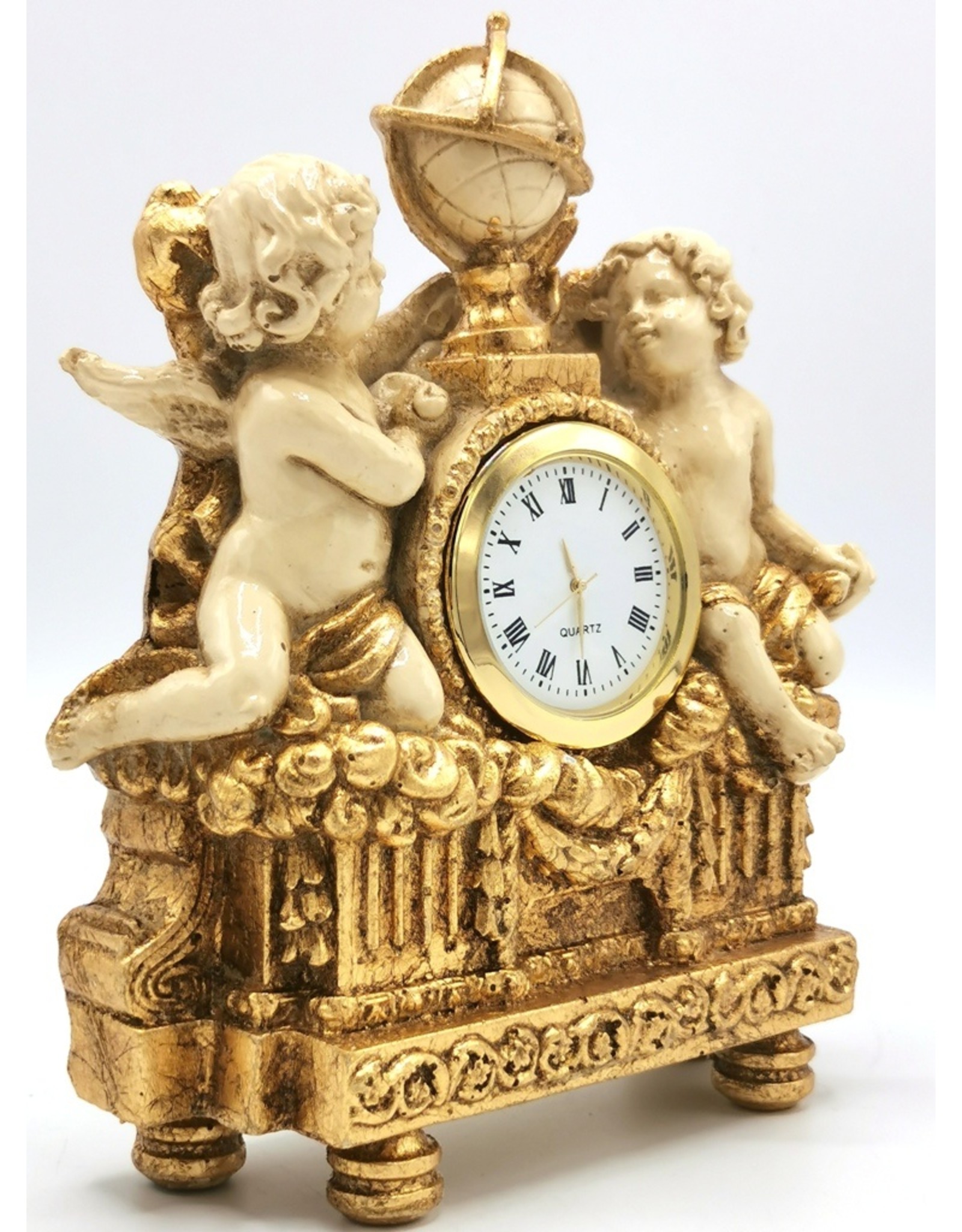 Trukado Miscellaneous - Table clock Baroque style Cherubs cream-gold