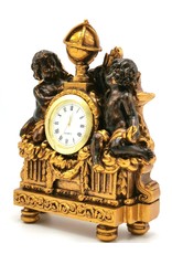 Trukado Miscellaneous - Table clock Baroque style Cherubs bronze colored