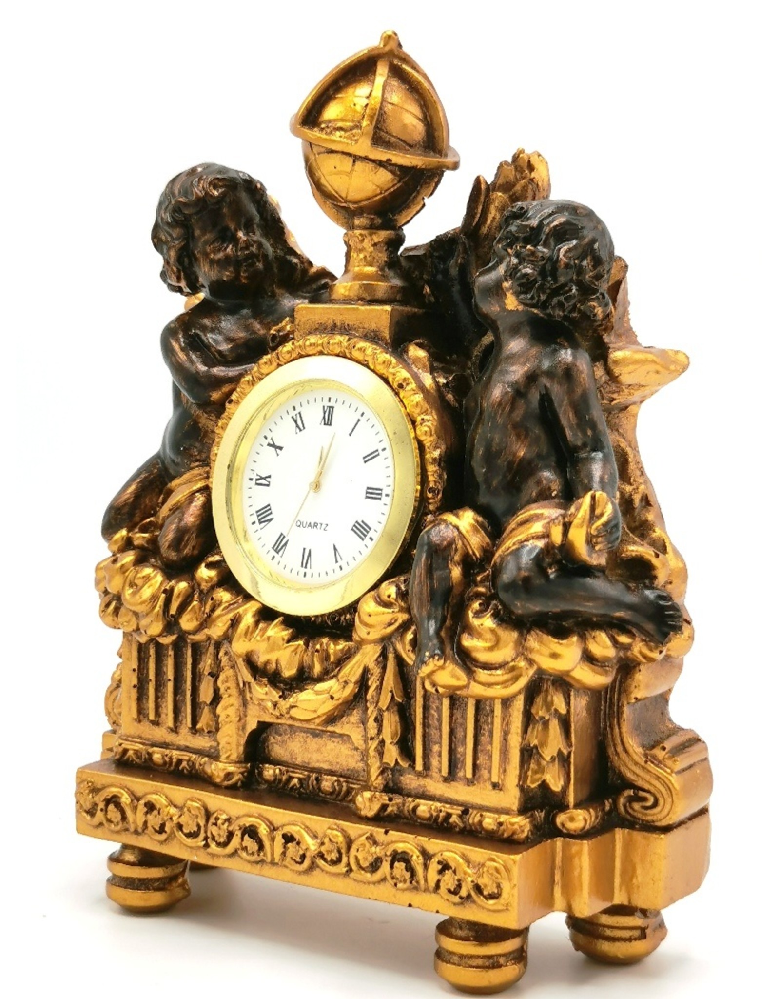 Trukado Miscellaneous - Table clock Baroque style Cherubs bronze colored