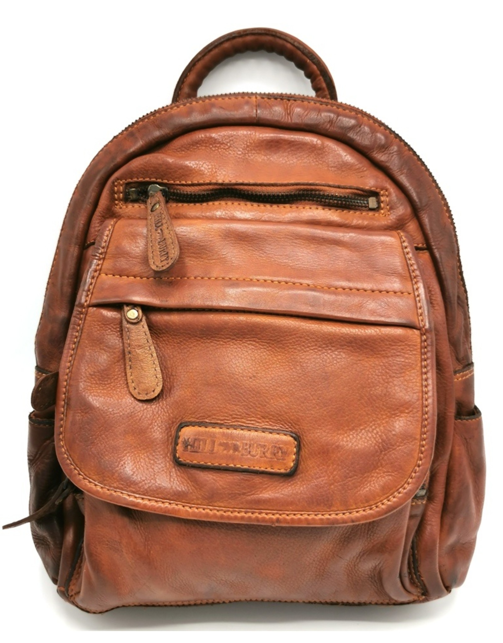 HillBurry Leather bags -  HillBurry backpack Washed Buffalo leather cognac