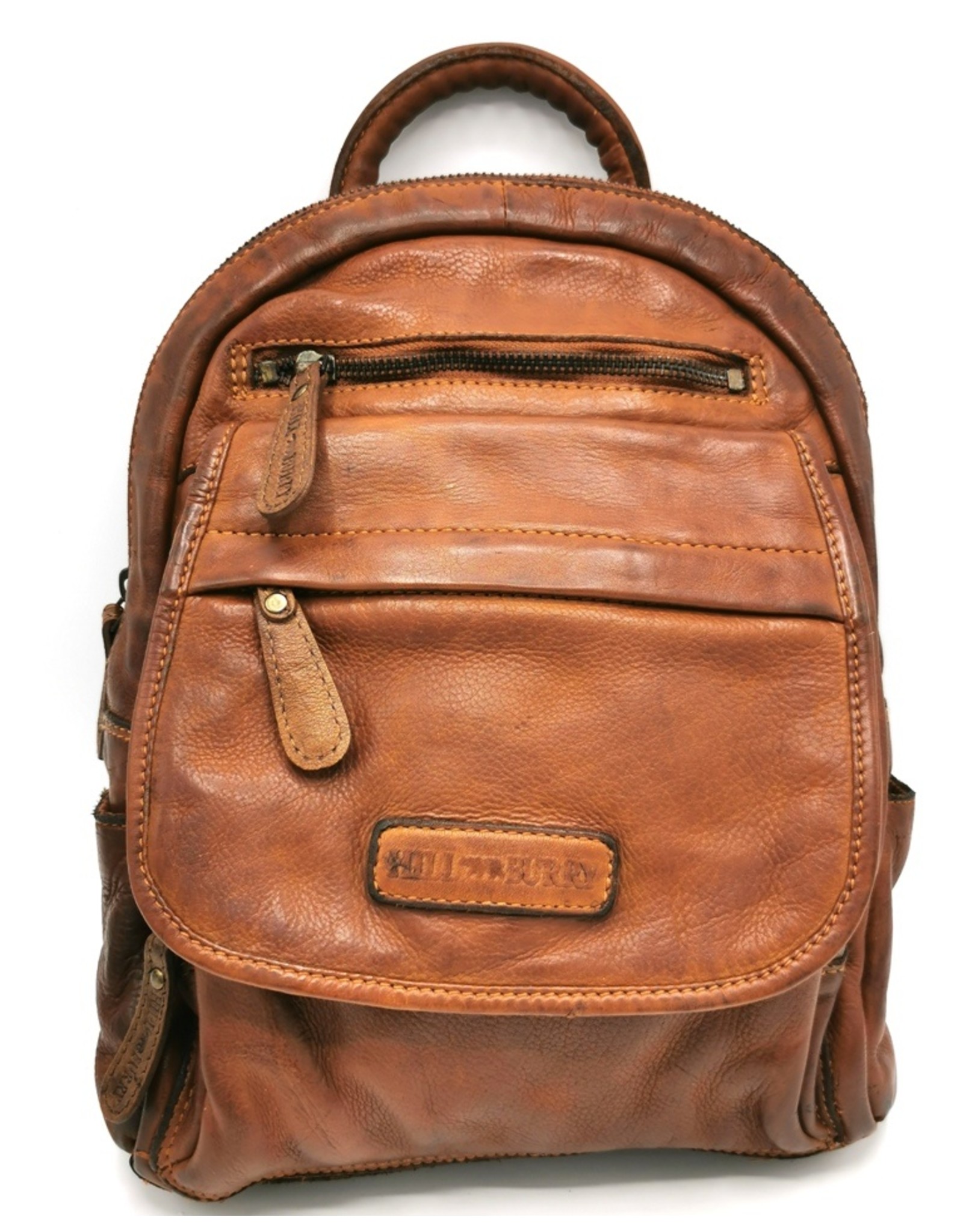 HillBurry Leather bags -  HillBurry backpack Washed Buffalo leather cognac