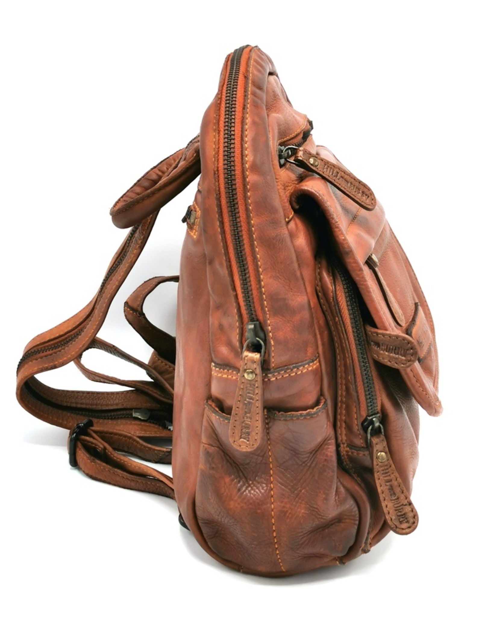 HillBurry Leather bags -  HillBurry backpack Washed Buffalo leather cognac