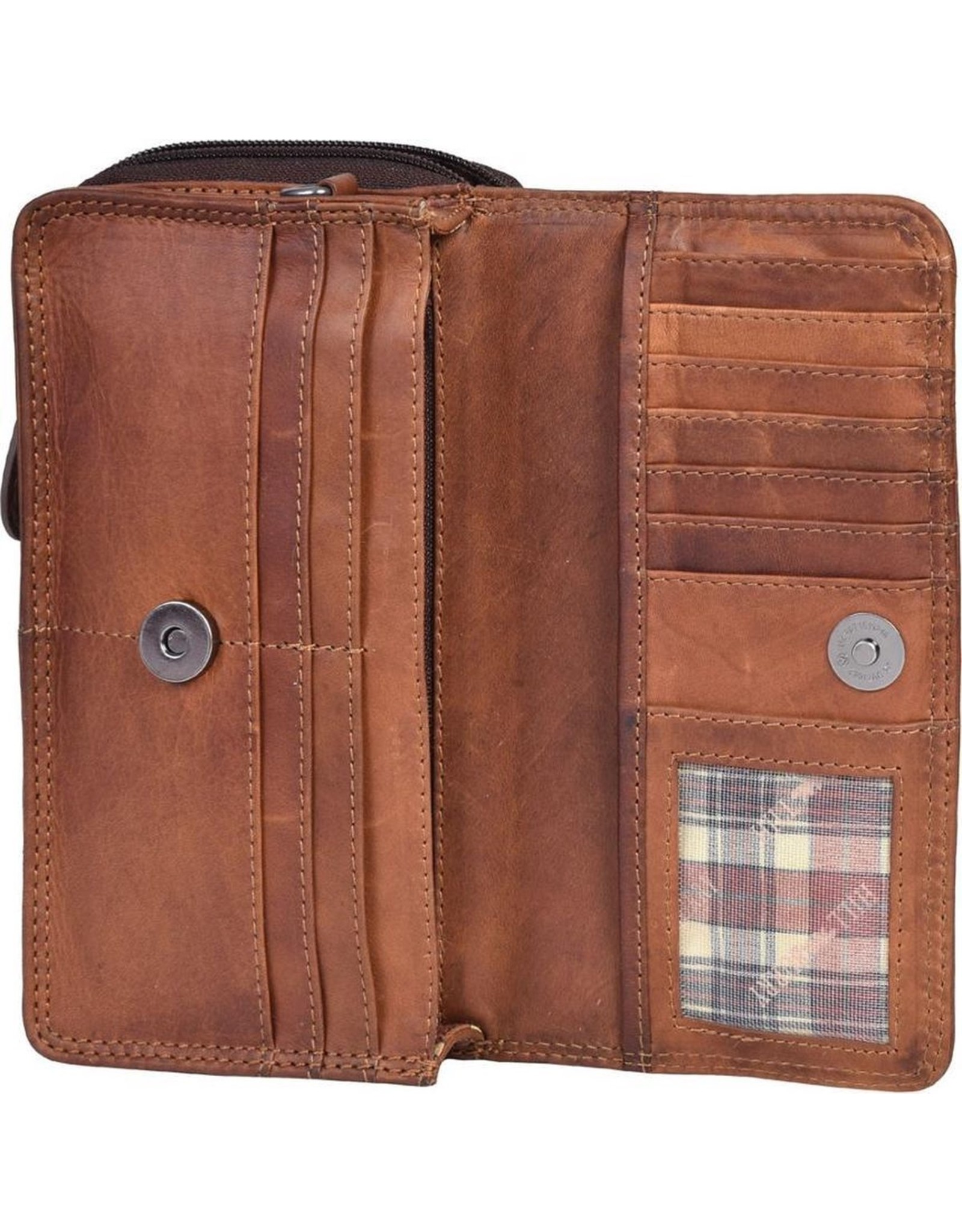 HillBurry Leren tassen -    HillBurry Leren Organizer tasje (cognac)