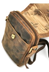 Hunters Leren Schoudertassen Leren crossbody tassen - Hunters crossbody tas met omslag (klein)