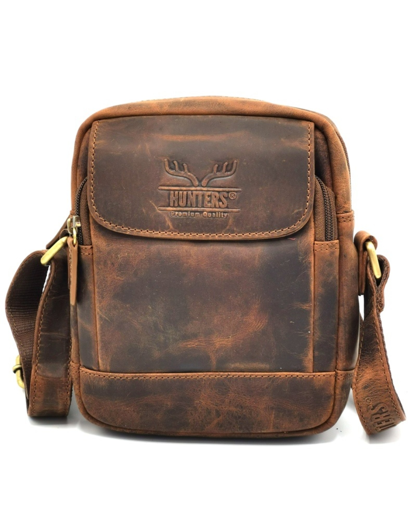 Hunters Leren tassen - Hunters Schoudertas-crossbody klein