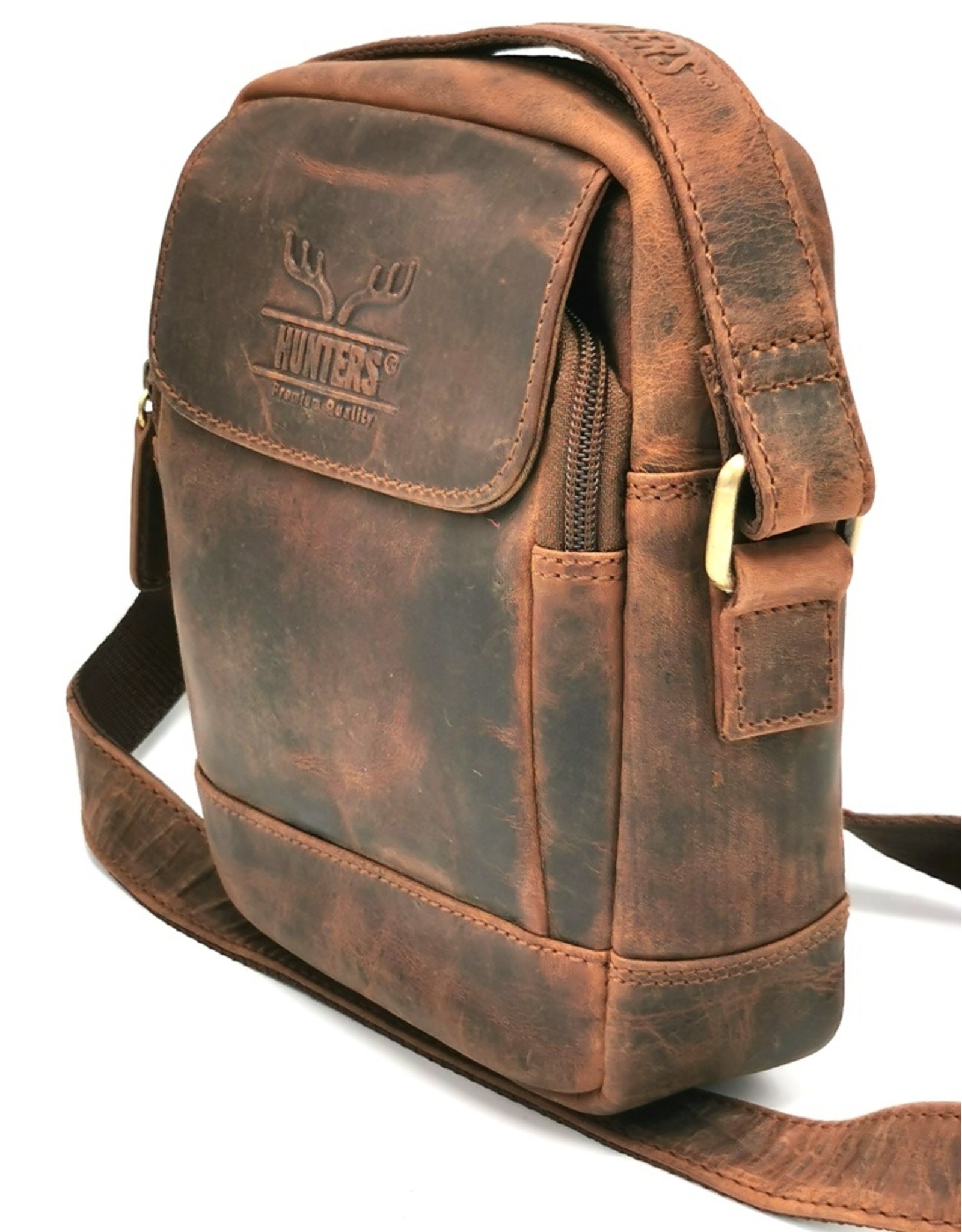 Hunters Leren tassen - Hunters Schoudertas-crossbody klein
