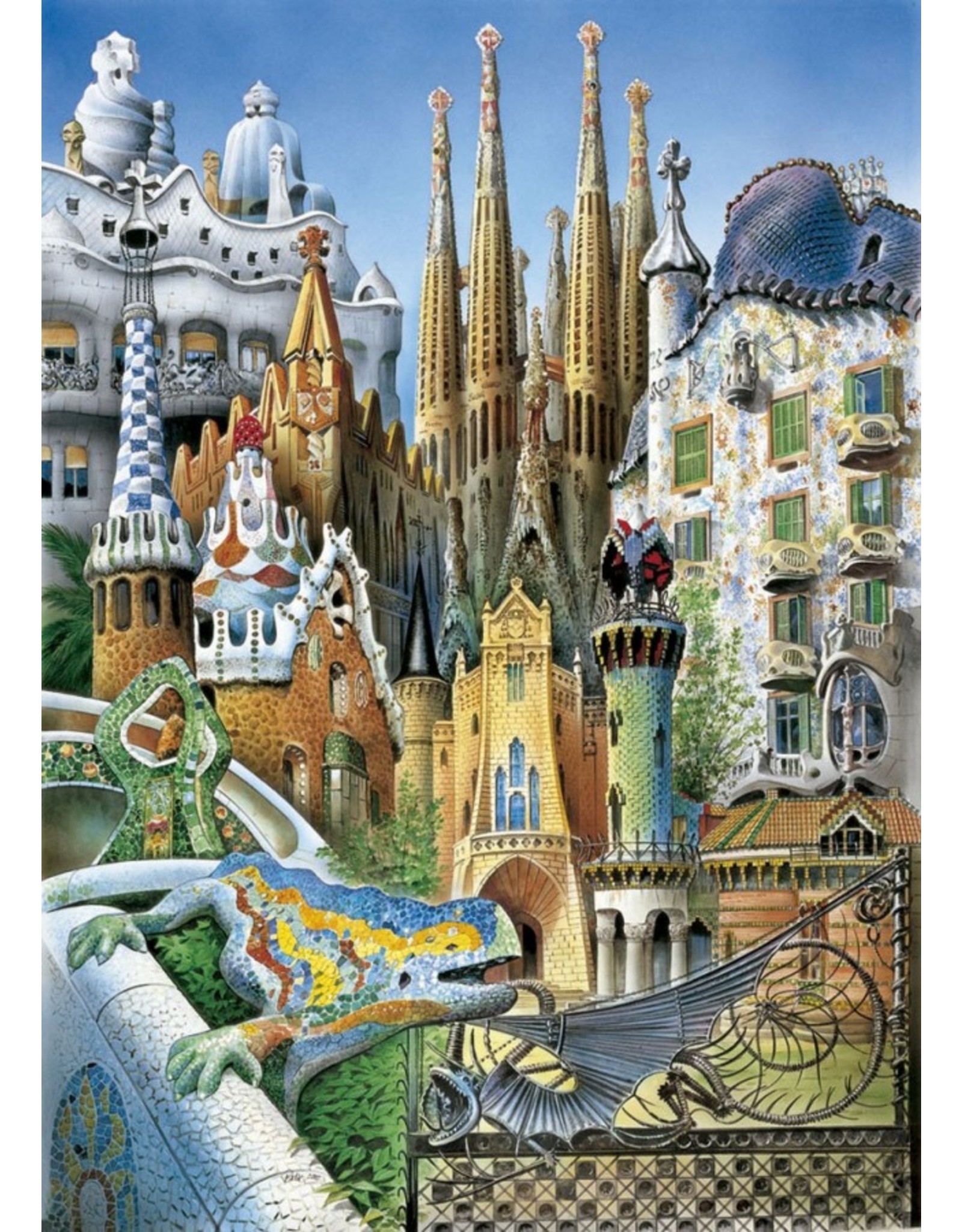 Educa Puzzle Gaudi Collage 1000 pcs