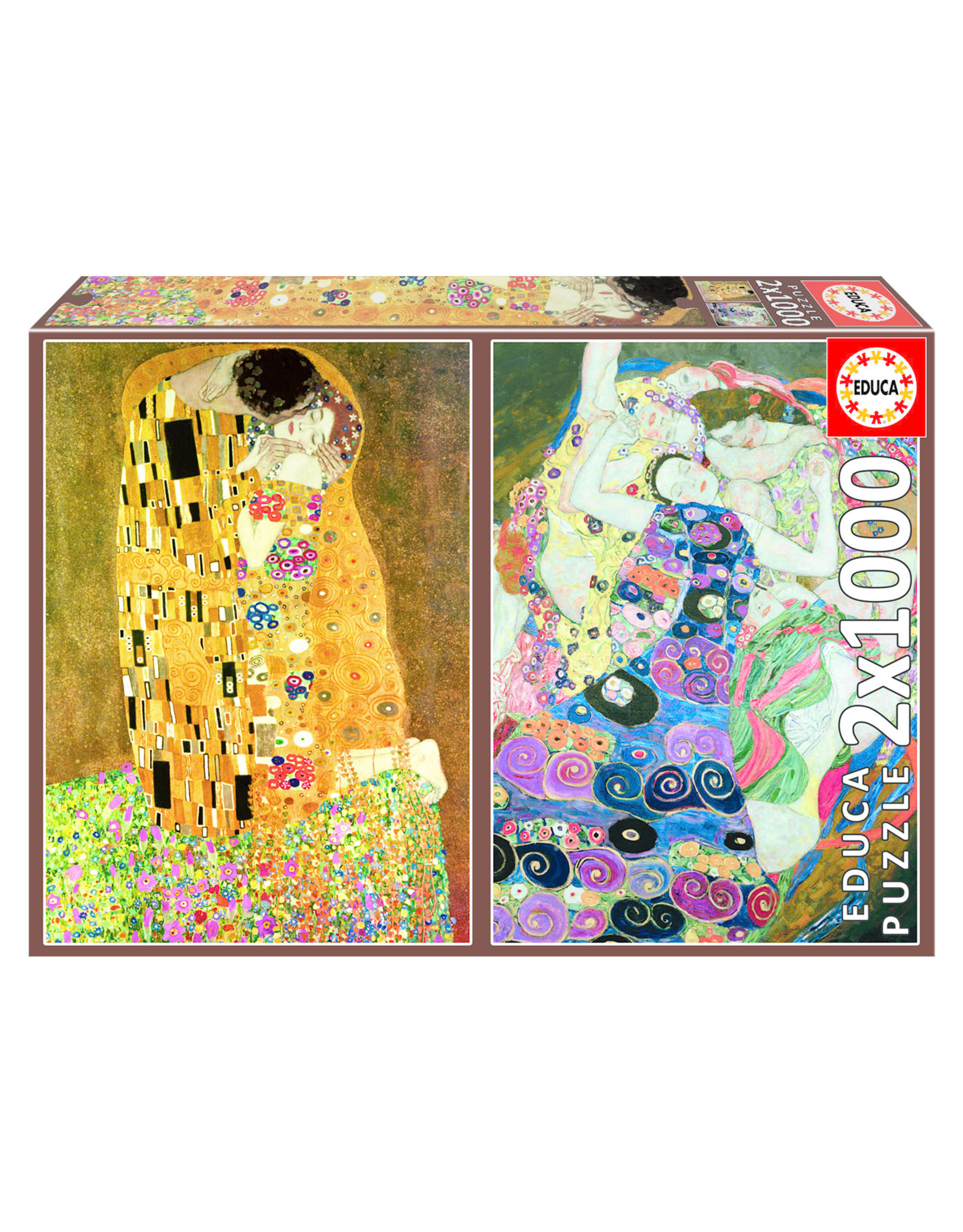 Educa Puzzel Gustav Klimt De kus en De Maagd 2x 1000 stukjes