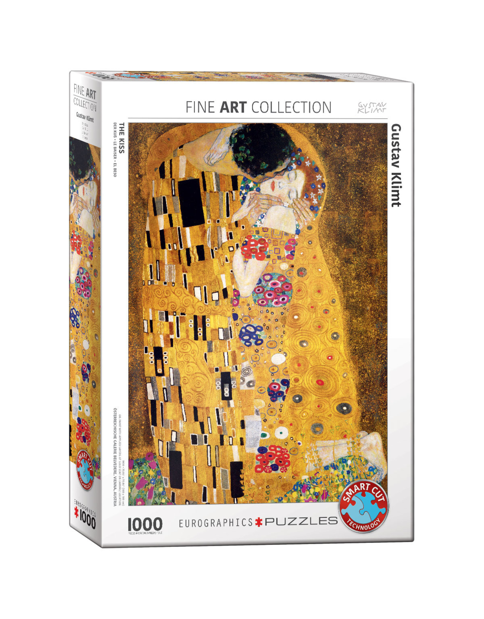 Eurographics Puzzel Gustav Klimt De Kus 1000 stukjes