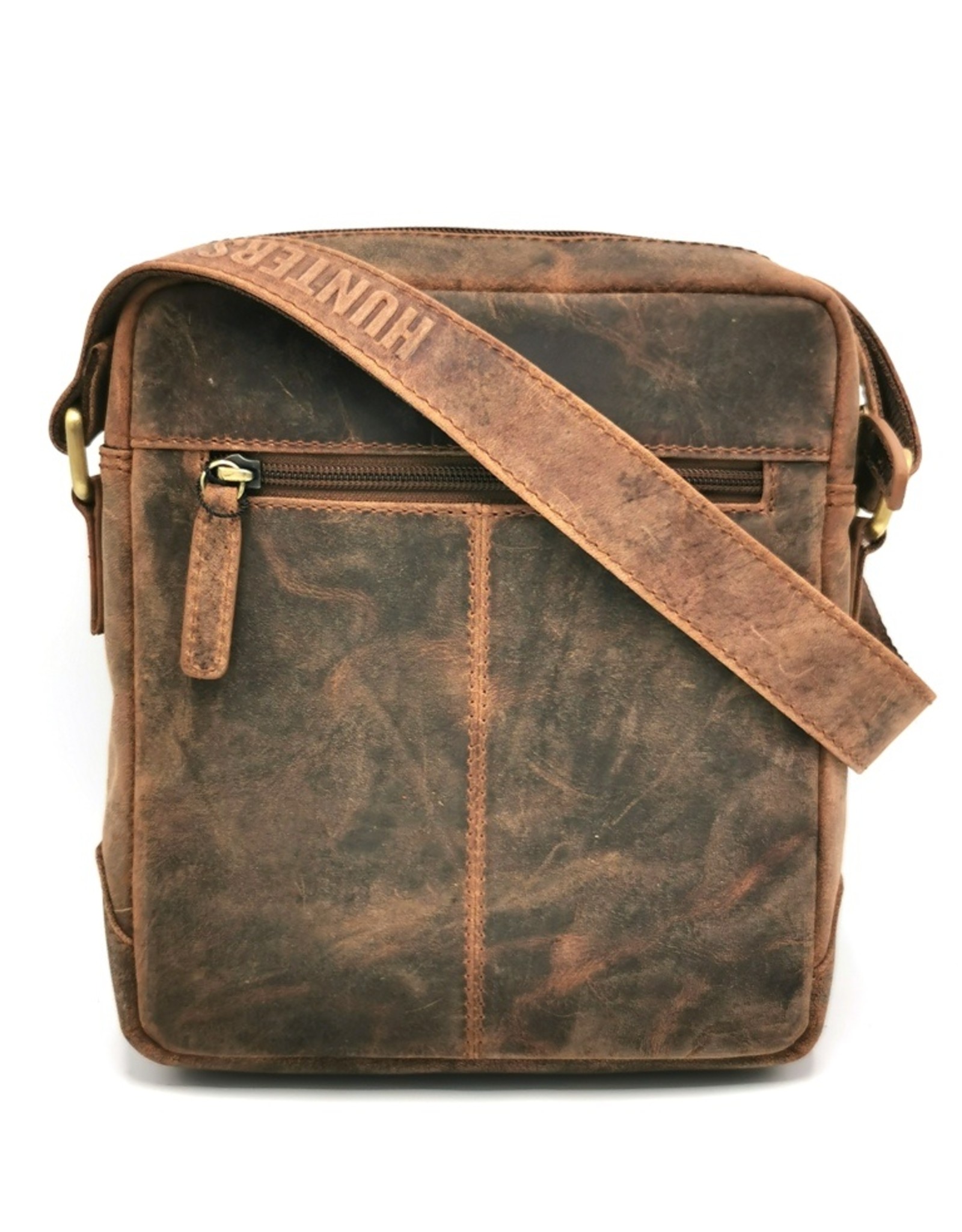 Hunters Leren tassen - Hunters Schoudertas-crossbody Buffelleer