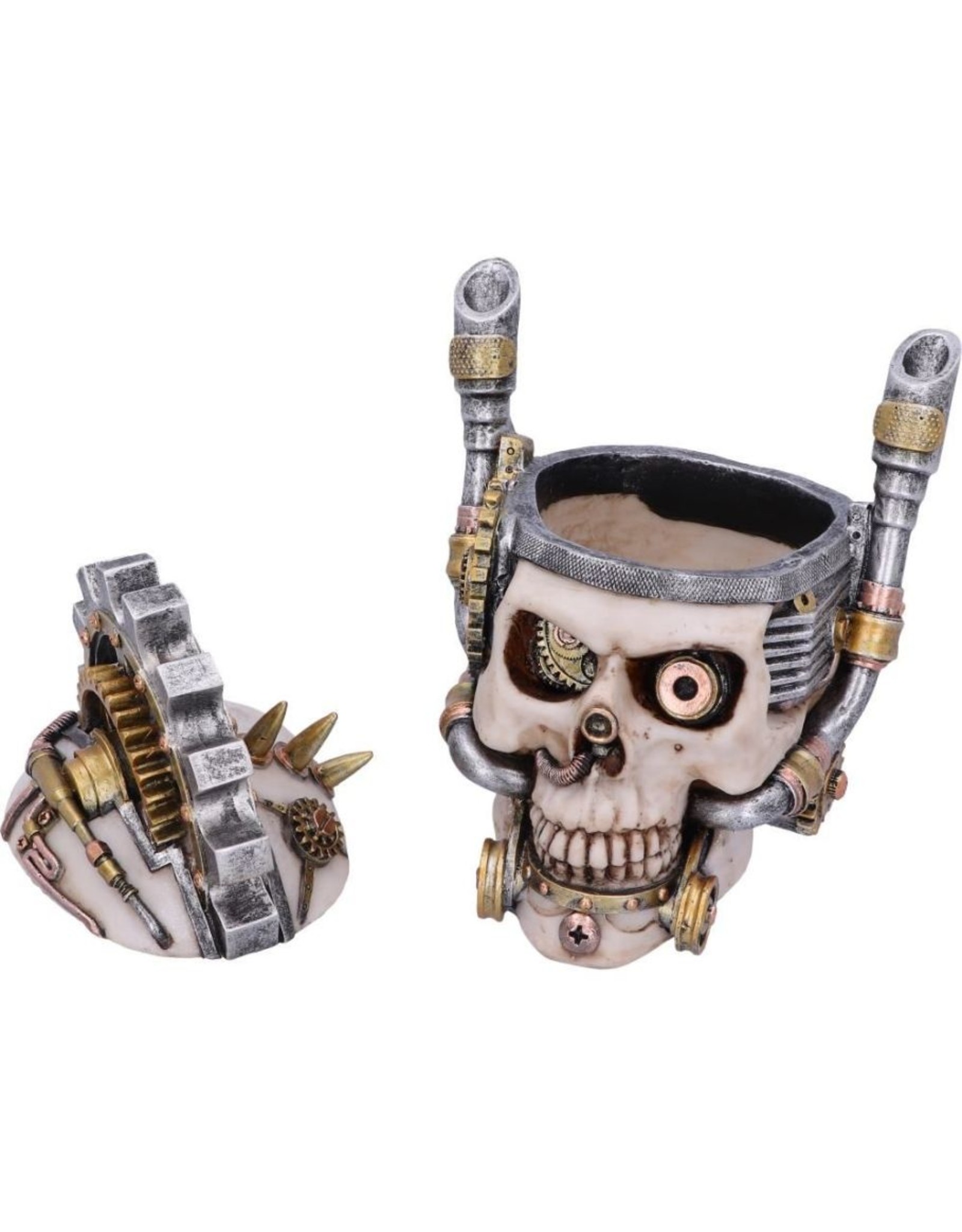 NemesisNow Giftware & Lifestyle - Metal Head Skull-box