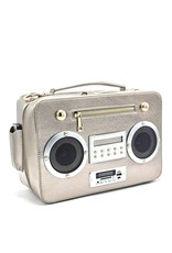 Magic Bags Fantasy tassen en portemonnees - Boombox Radio Handtas met Echte Radio zilver