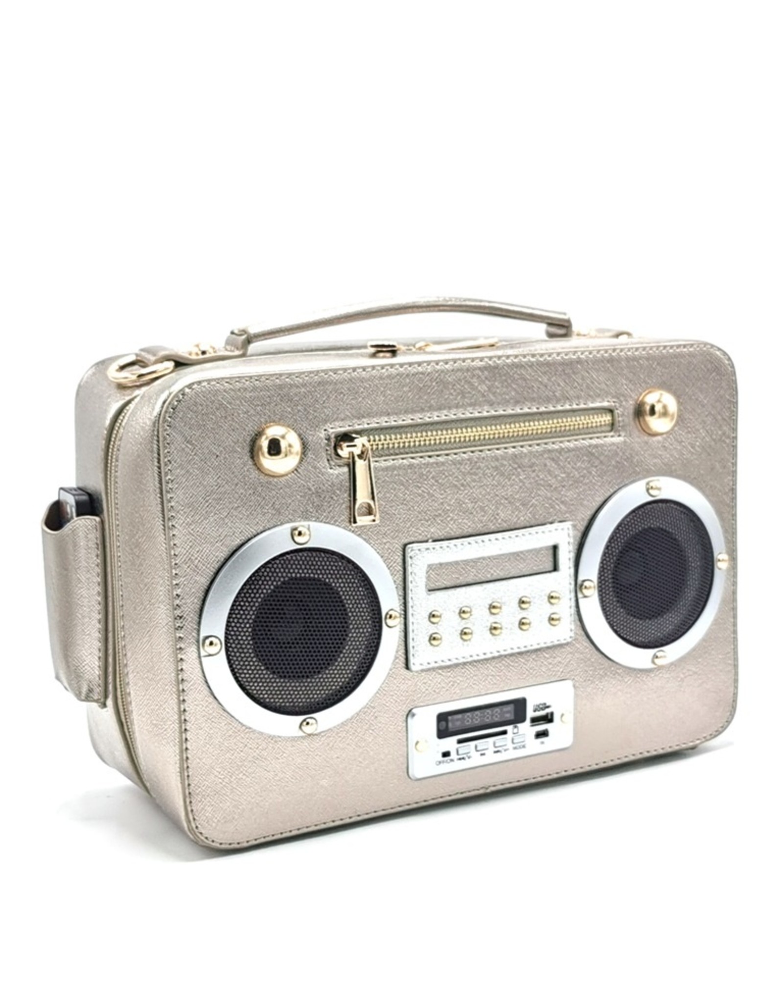 Magic Bags Fantasy bags and wallets - Boombox Radio Handbag with Real Radio silver
