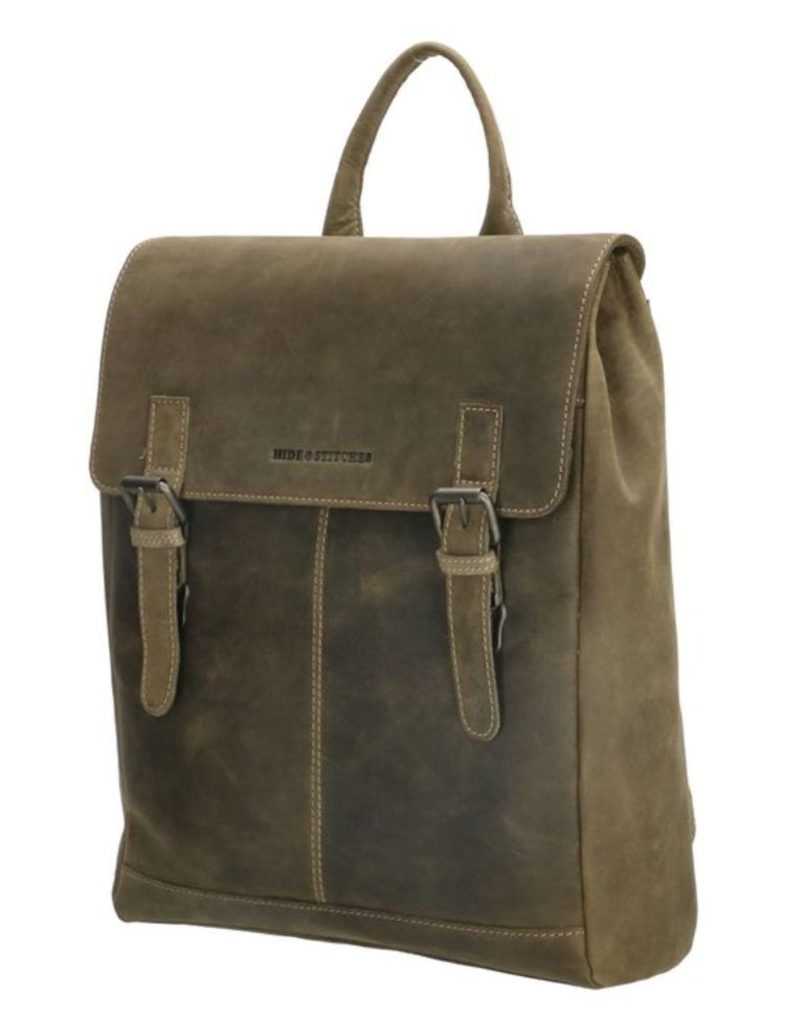 Hide & Stitches Leren rugzakken en leren shoppers - Leren rugzak Hide & Stitches Idaho 13,3 inch (33 cm)