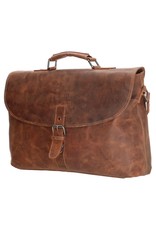 Old West Leren werktassen en Leren laptoptassen - Leren Longview Laptoptas Old West 15,6 inch (38 cm)