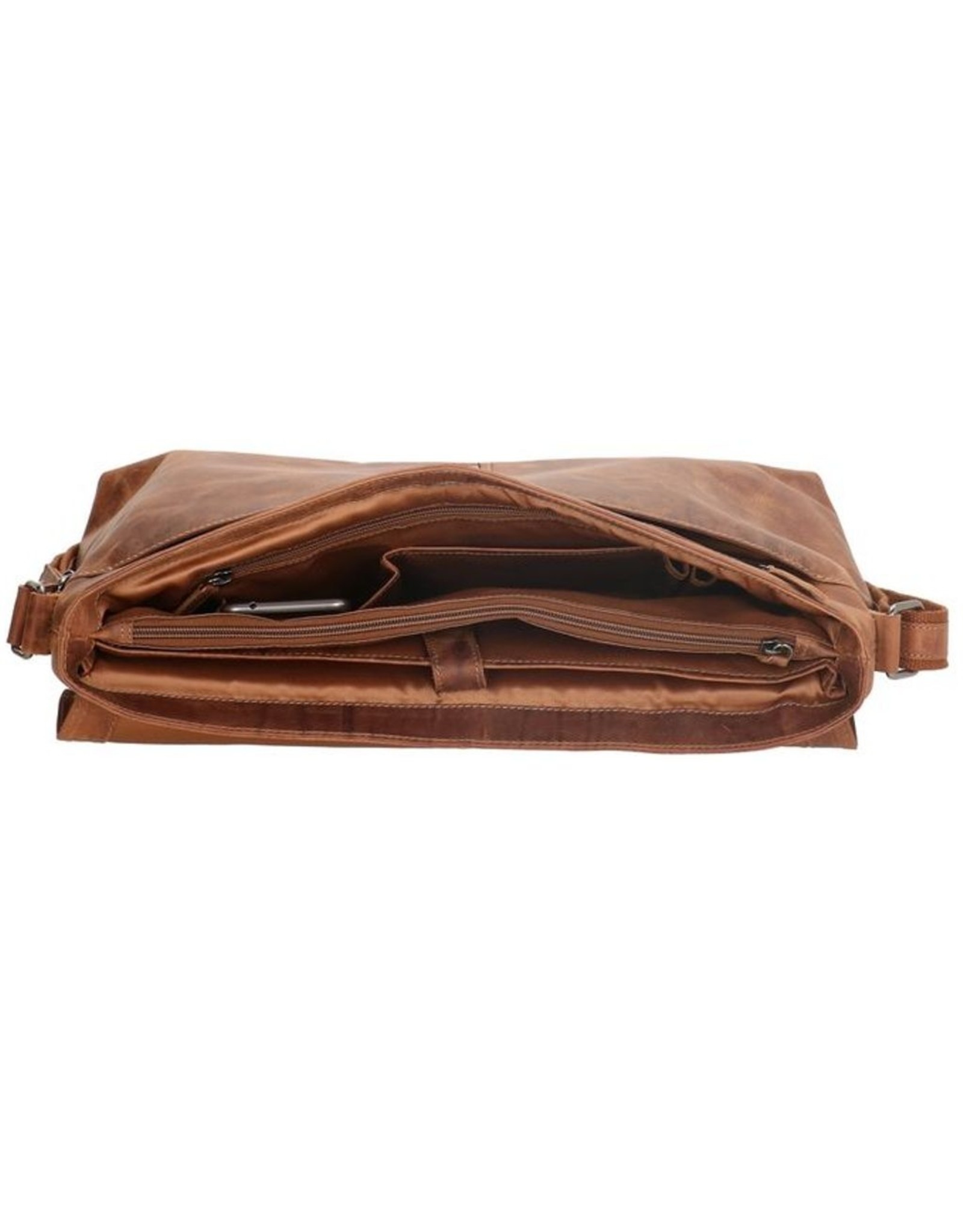 Old West Leren werktassen en Leren laptoptassen - Leren Longview Laptoptas Old West 15,6 inch (38 cm)