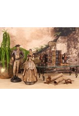 Baroque Collection Giftware & Lifestyle - Victorian Lady with fan vintage look statue 41cm