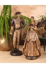 Baroque Collection Giftware & Lifestyle - Victoriaanse Dame met waaier vintage look beeld 41cm