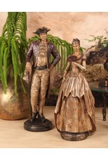 Baroque Collection Giftware & Lifestyle - Victorian Lady with fan vintage look statue 41cm