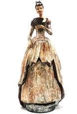 Baroque Collection Giftware & Lifestyle - Victorian Lady with fan vintage look statue 41cm