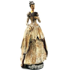 Baroque Collection Victorian Lady with fan vintage look statue 41cm