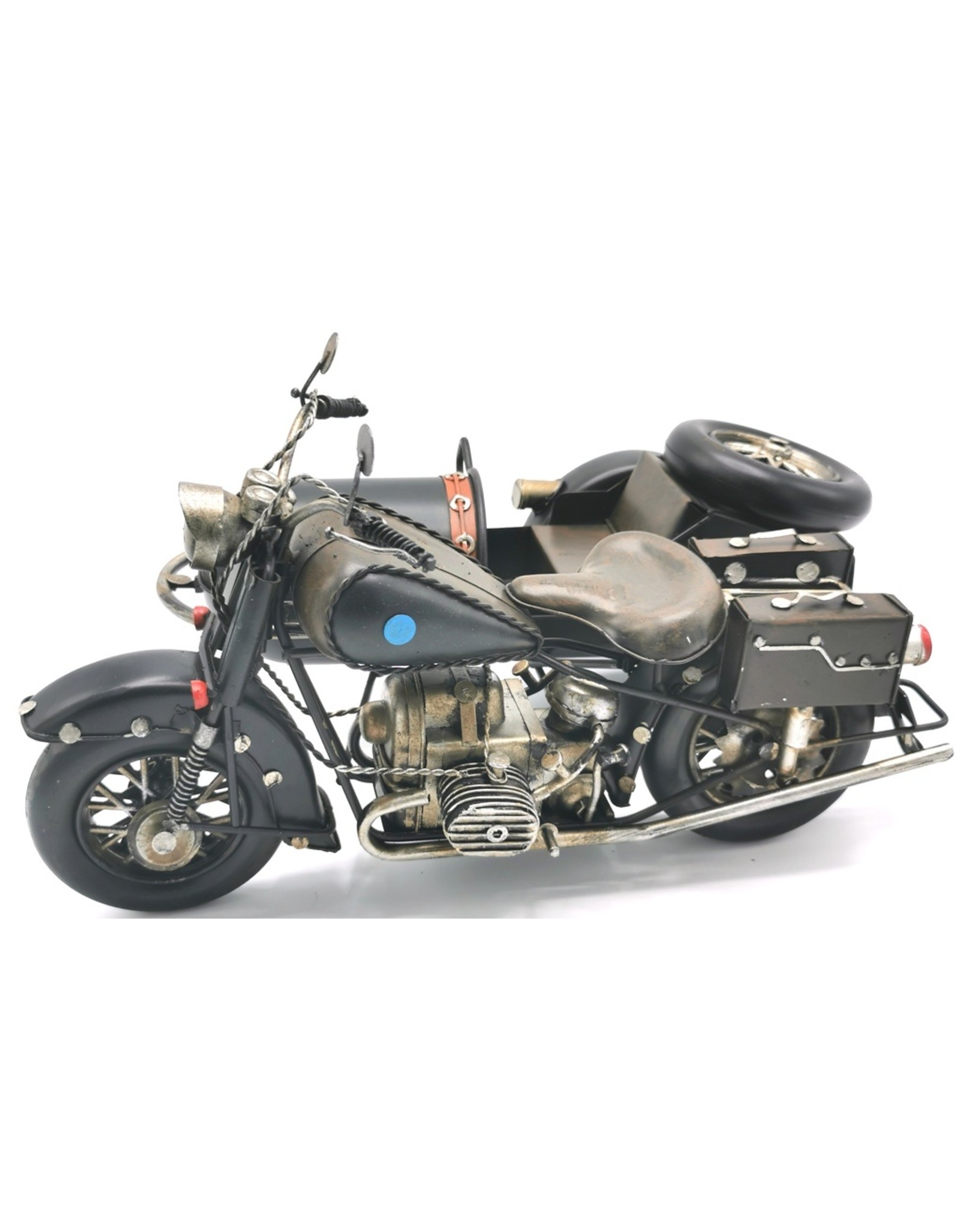 Trukado Miscellaneous - Vintage motorbike with sidecar scale model