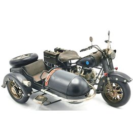 Trukado Vintage motorbike with sidecar scale model