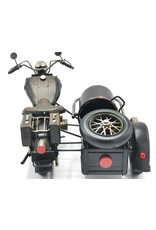 Trukado Miscellaneous - Vintage motorbike with sidecar scale model