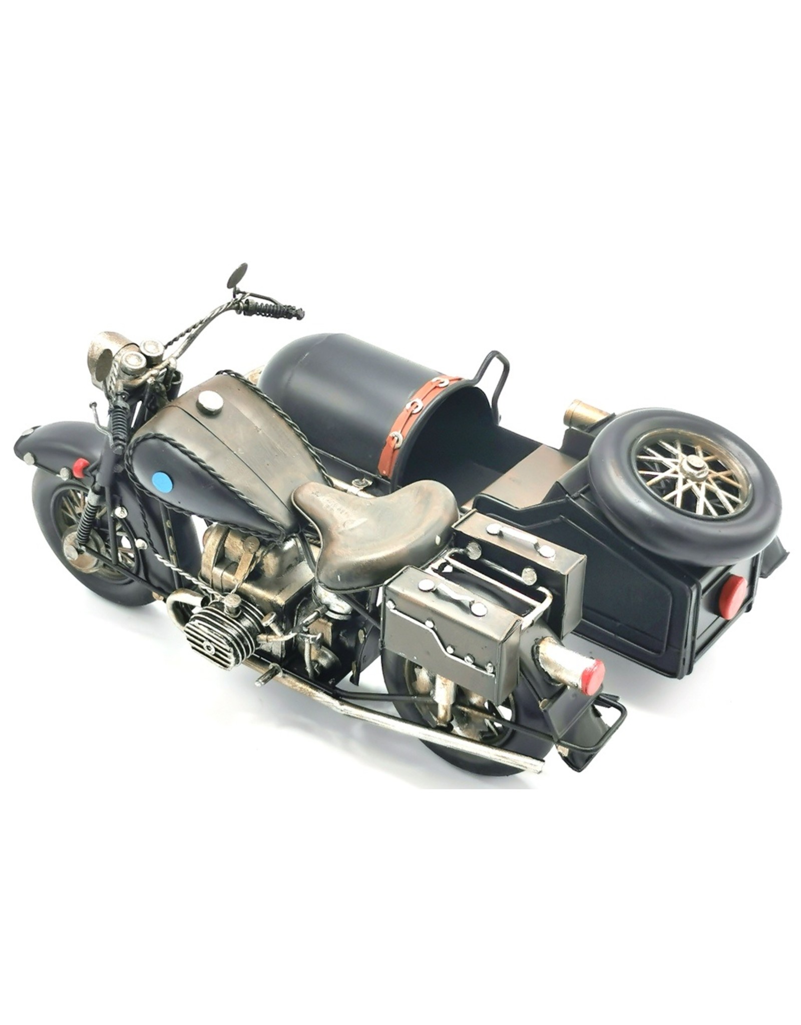 Trukado Miscellaneous - Vintage motorbike with sidecar scale model