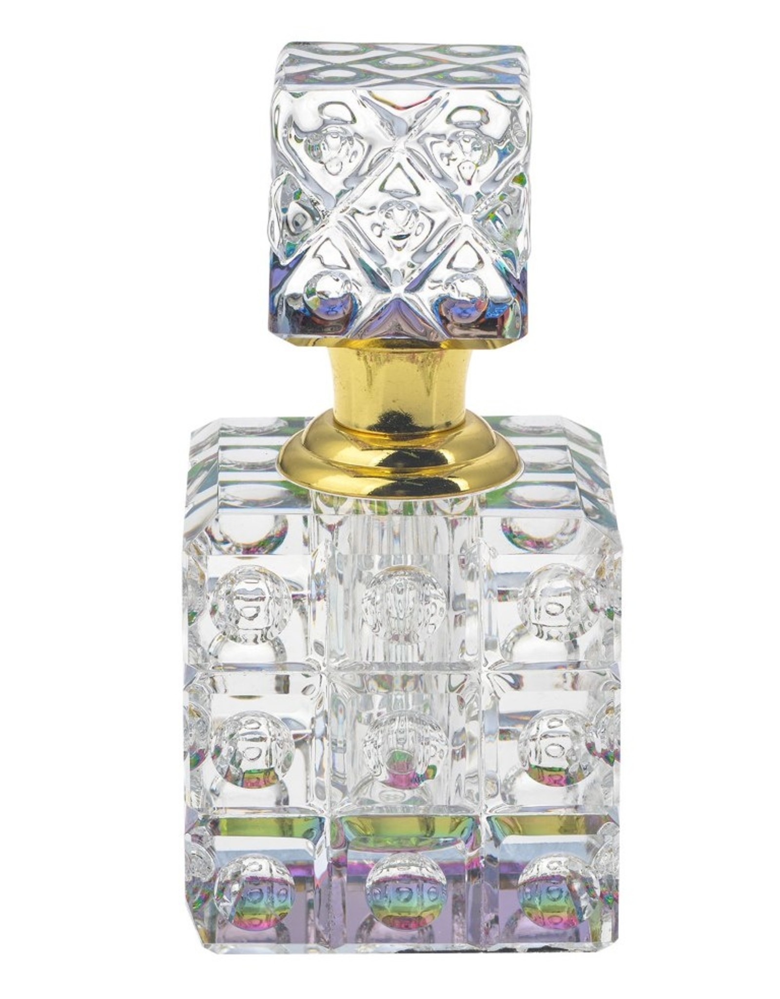 C&E Miscellaneous - Luxe Parfumfles van Regenboog glas  in geschenkdoosje