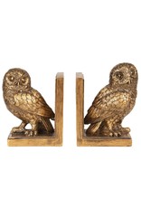 C&E Miscellaneous - Owl Bookends set of 2, gold colored