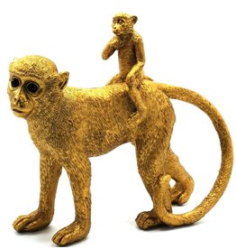 Trukado Golden Monkey with Baby on Back figurine 31cm