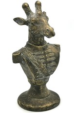 C&E Giftware & Lifestyle - Giraffe Officer bust 21cm antique look