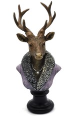 C&E Giftware & Lifestyle - Deer Bust dressed as Lady 21cm