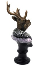 C&E Giftware & Lifestyle - Deer Bust dressed as Lady 21cm