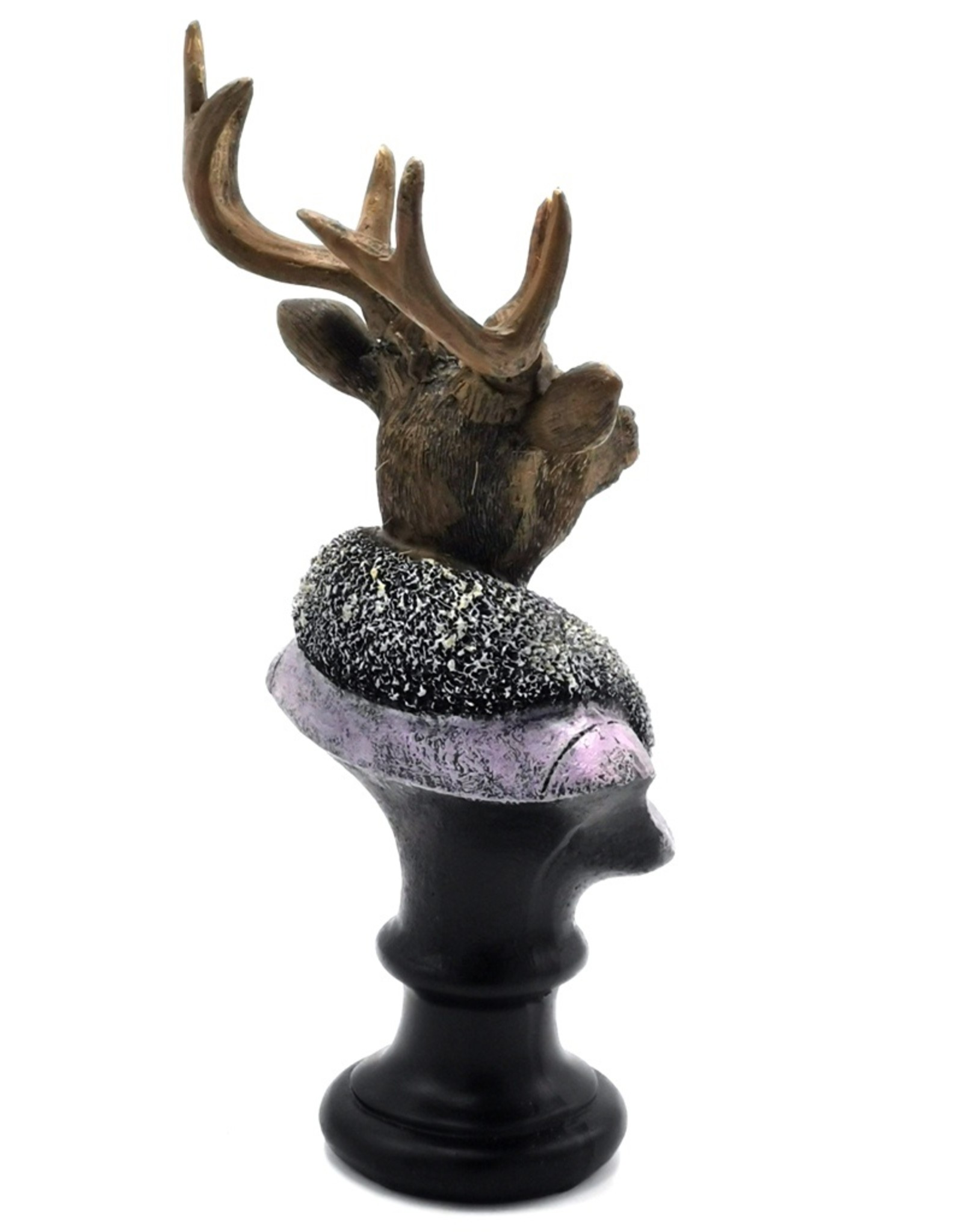 C&E Giftware & Lifestyle - Deer Bust dressed as Lady 21cm