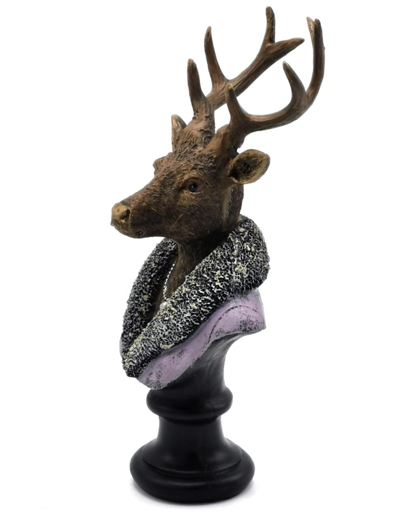 C&E Giftware & Lifestyle - Deer Bust dressed as Lady 21cm