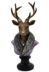 C&E Giftware & Lifestyle - Deer Bust dressed as Lady 21cm