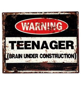 Trukado Teenager Brain Under Construction metalen bord