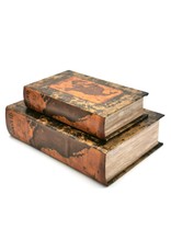 Trukado Miscellaneous - Storage book Antique look Atlas North America - set of 2