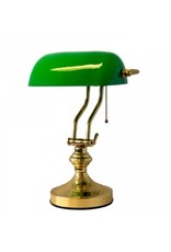 Trukado Miscellaneous - Notary lamp with green glass shade (brass polished)