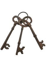 Trukado Giftware & Lifestyle - Antique look keys set 3 pieces  -XL- cast iron