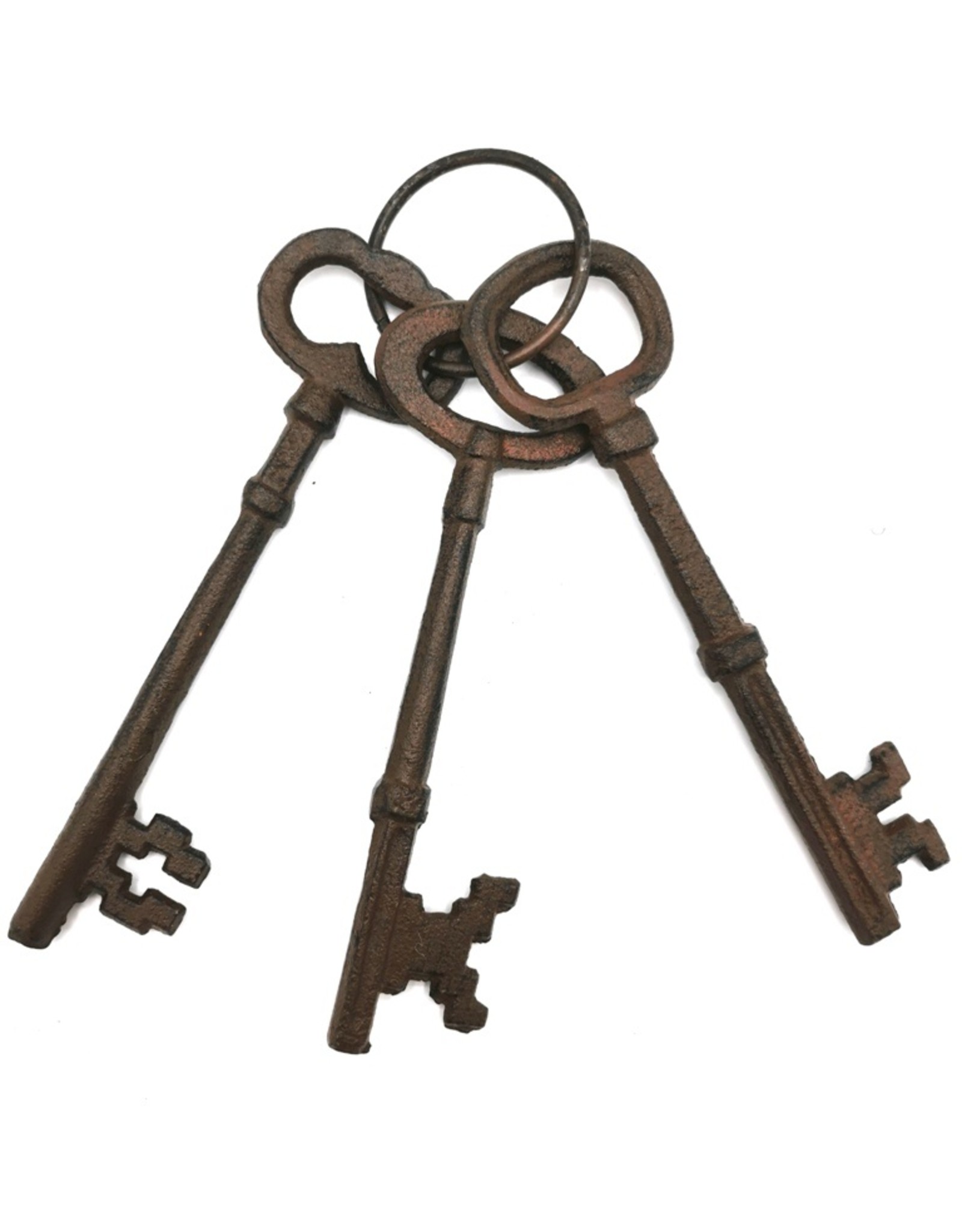 Trukado Giftware & Lifestyle - Antique look keys set 3 pieces  -XL- cast iron