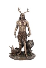Veronese Design Giftware & Lifestyle - Herne and Animals Folklore Bronzed Figurine 30cm