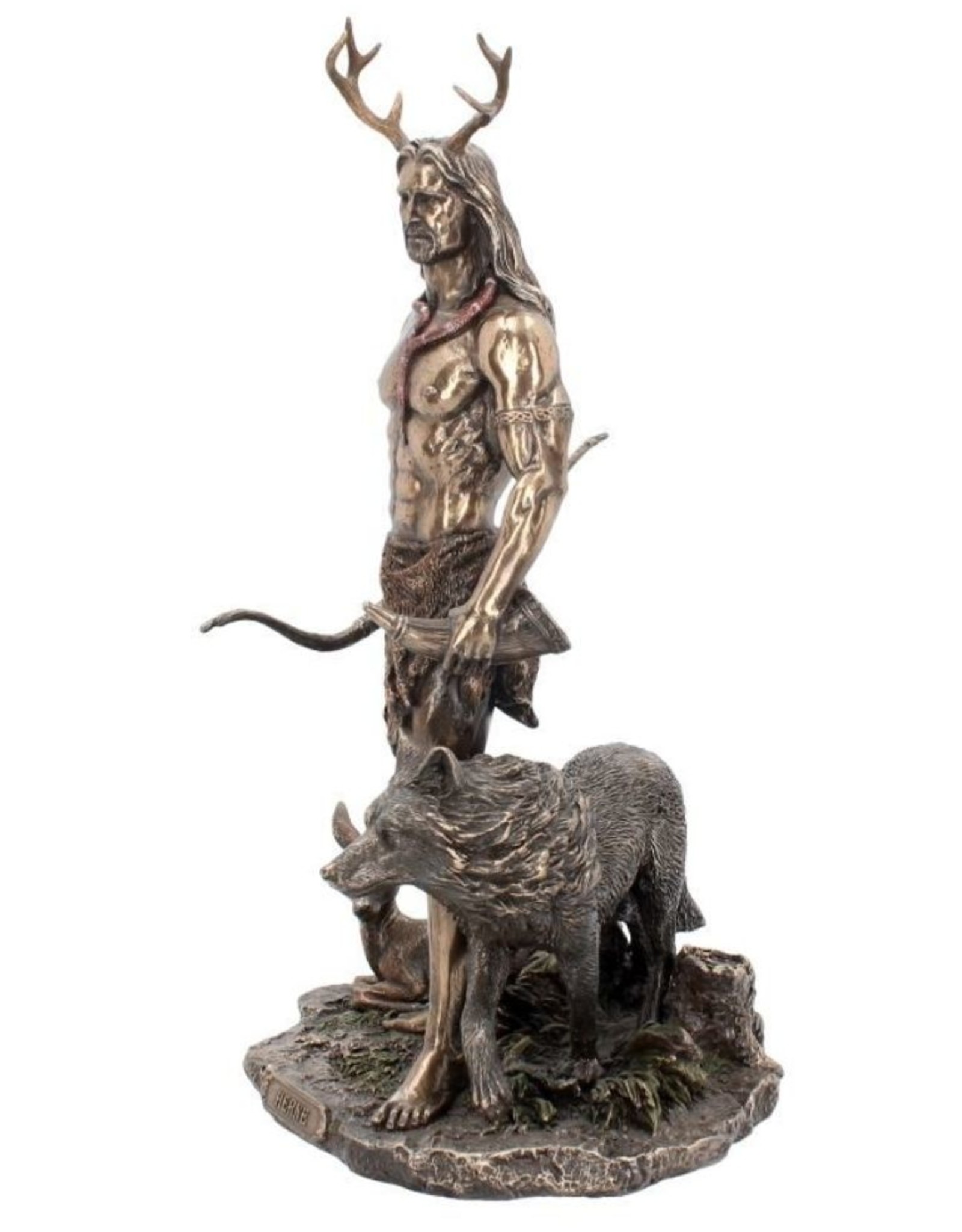 Veronese Design Giftware & Lifestyle - Herne and Animals Folklore Bronzed Figurine 30cm