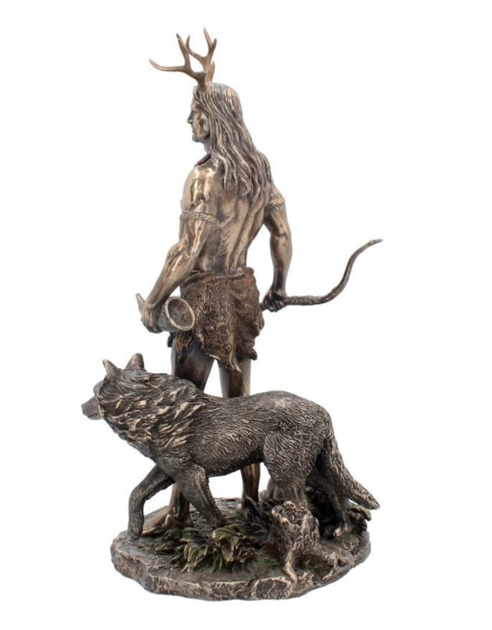 Veronese Design Giftware & Lifestyle - Herne and Animals Folklore Bronzed Figurine 30cm