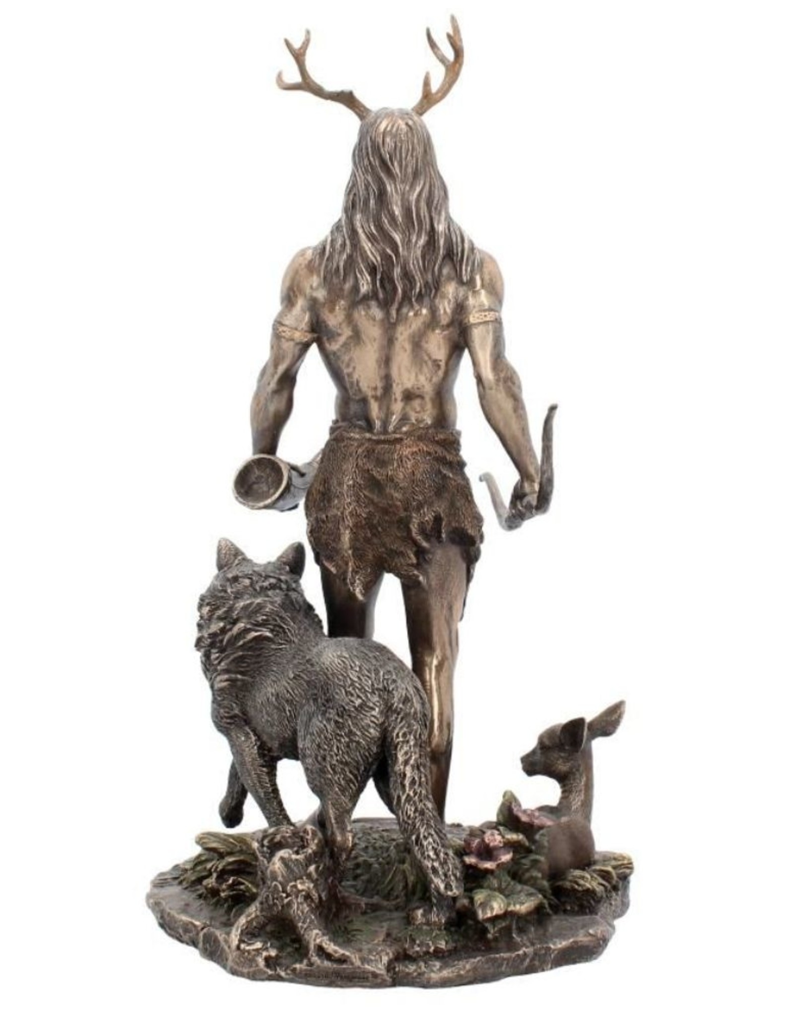 Veronese Design Giftware & Lifestyle - Herne and Animals Folklore Bronzed Figurine 30cm